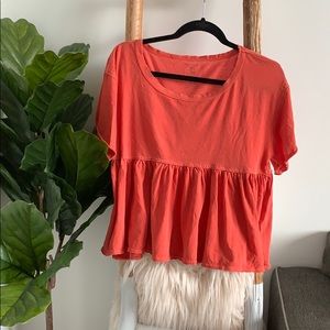 FREE PEOPLE babydoll tee